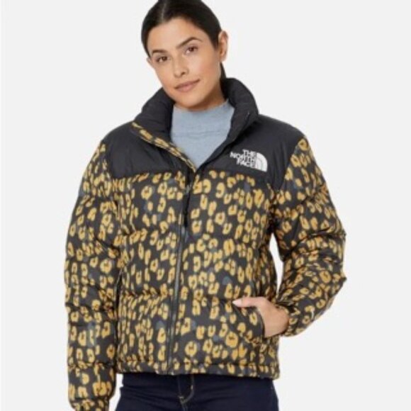 North Face '96 Retro Nuptse Leopard Print - Picture 2 of 5